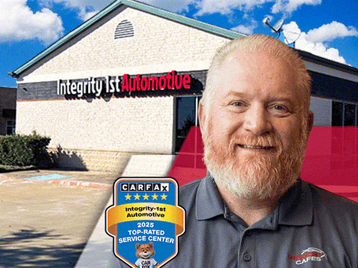 The manager of the Murphy Integrity 1st Car Pros shop, outside the building